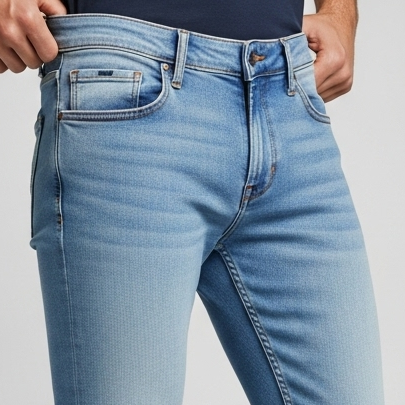 SLIM DENIM TROUSERS